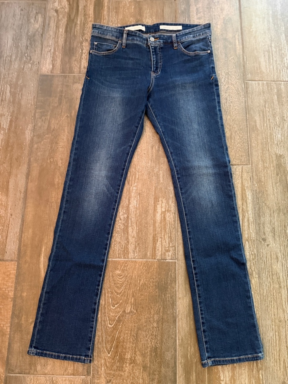 Anthropologie Pilcro and the Letterpress Dark Blue Parallel Jeans